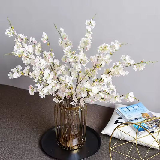 Artificial Cherry Blossom Branches, Silk, Pink, White, Fake Plant, Living Room, Home, Wedding Arch, DIY Decorative Floral, 109cm